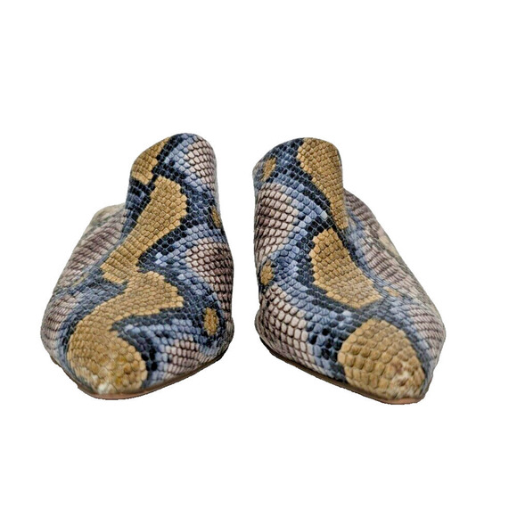 STEVEN NEW YORK Fedor Block Heel Slip On Mules Women’s Snake Print Sandals 8.5 - Picture 7 of 12